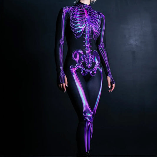 Fantasia Feminina Halloween Esqueleto